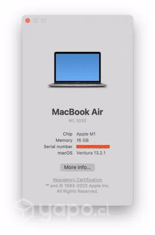 Apple Macbook Air M1 16GB RAM 1TB SSD