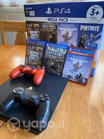 Playstation 4 + 2 controles + 3 juegos