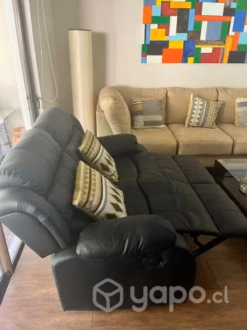 Sillon Reclinable 2 plazas Ecocuero
