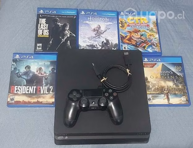 Consola ps4 500 gb con 5 juegos