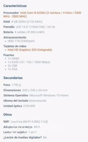 Notebook HP 240 G5 - Imagen 6