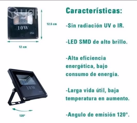 Foco 10 Watts 12 Led Lámpara Outdoor 10w Ip66
