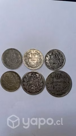 Lote Monedas antiguas chile