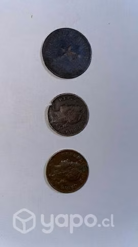 Lote monedas antiguas cobre chile - Imagen 2