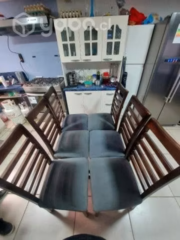 Comedor madera y vidrio