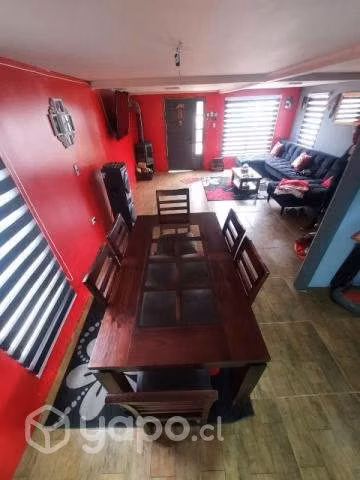 Comedor madera y vidrio