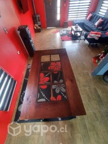 Comedor madera y vidrio