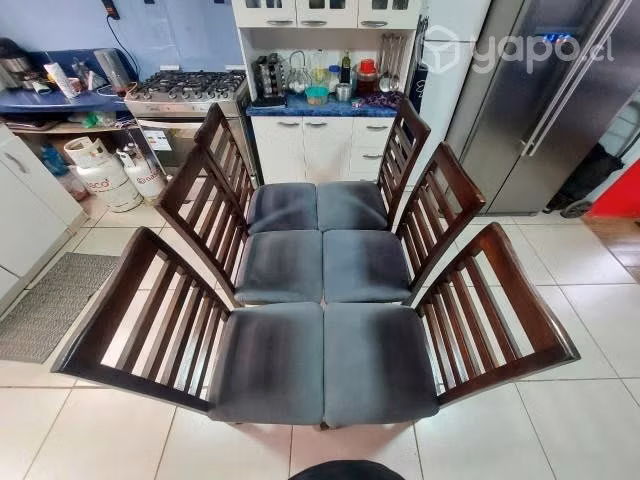 Comedor madera y vidrio