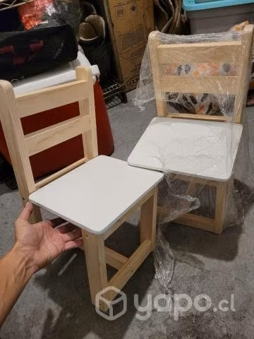 Sillas madera infantil