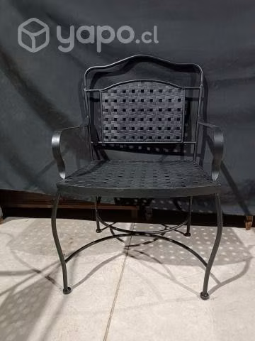 Juego Terraza Mesa Mármol Con 2 Sillas Forjadas - Imagen 3