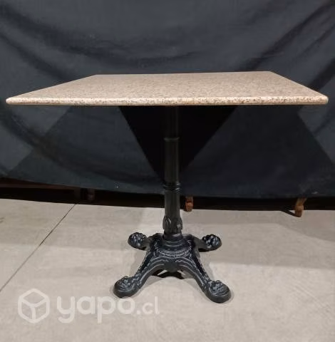 Juego Terraza Mesa Mármol Con 2 Sillas Forjadas - Imagen 5