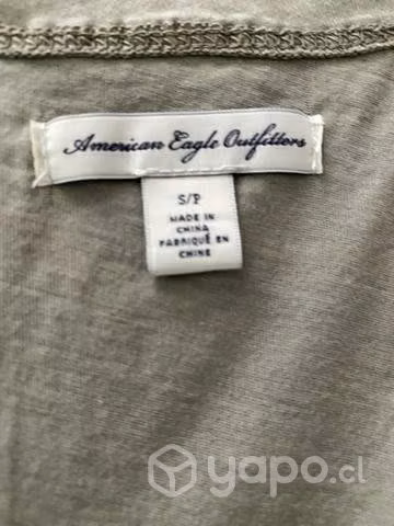 Polera gris tie - dye American Eagle talla S