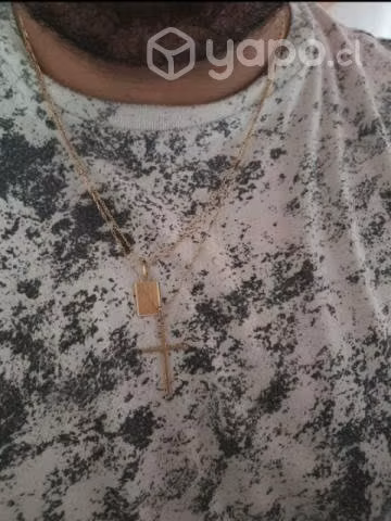 Joyas 18k 2 cadenas y 1 anillo talla 26