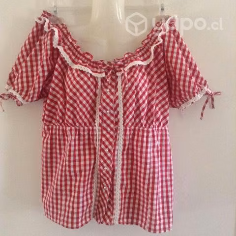 Blusa Juvenil Mujer Cuadrille, Leñadora Hombros de