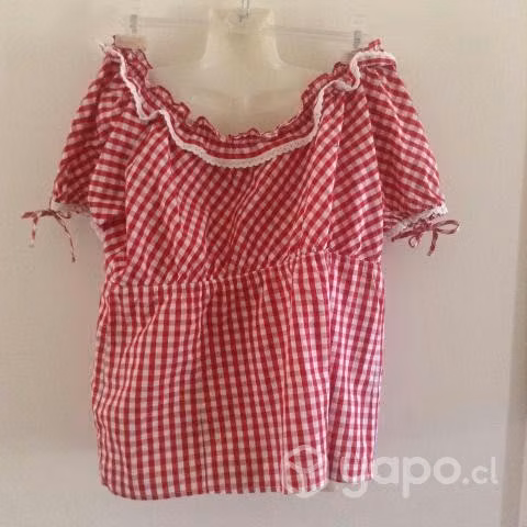 Blusa Juvenil Mujer Cuadrille, Leñadora Hombros de