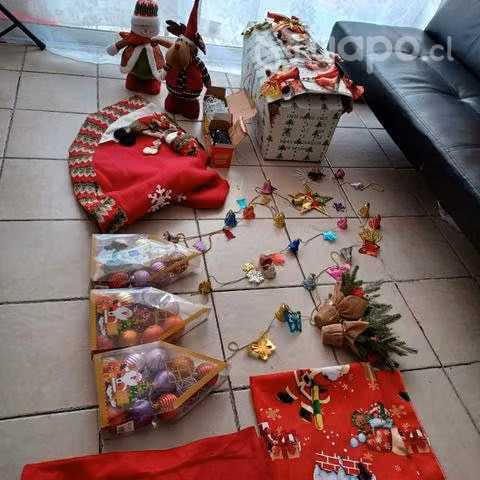 árbol navideño y accesorios