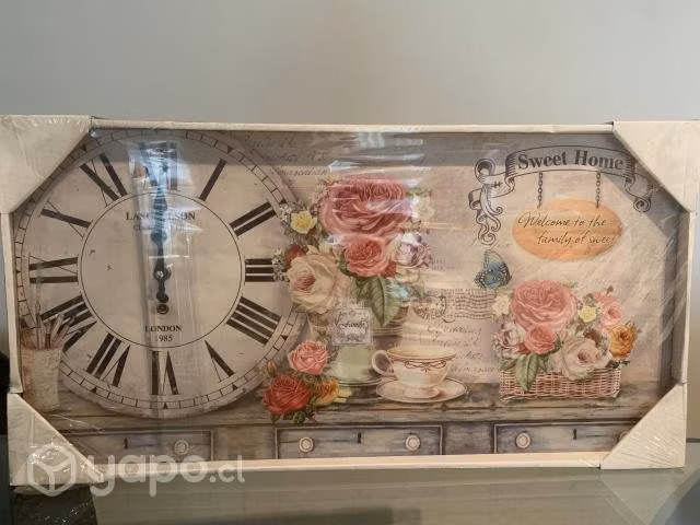 Reloj attimo rectangular floral
