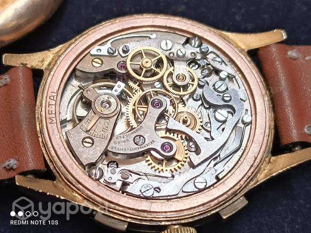 Antiguo reloj cronógrafo Rulon Suizo Oro funciona - Imagen 3