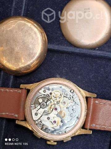 Antiguo reloj cronógrafo Rulon Suizo Oro funciona - Imagen 4