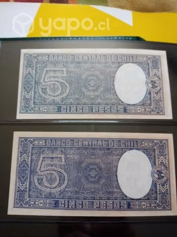 Billetes de Chile, 5 Pesos del 1944 & 1946