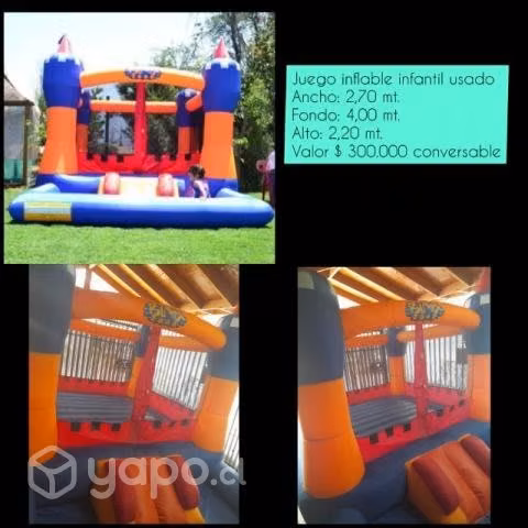Juego inflable usado
