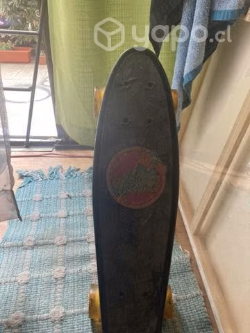 Skate penny bloodhound negra con ruedas led