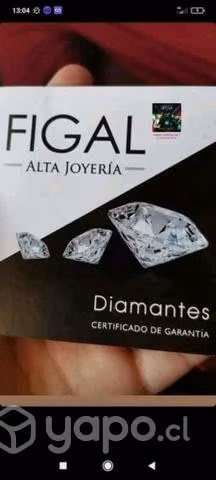 Anillo de oro blanco con diamanges