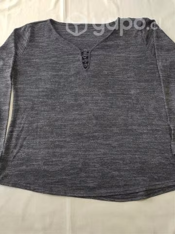 Poleras XL gris, burdeo y rojo - Imagen 3