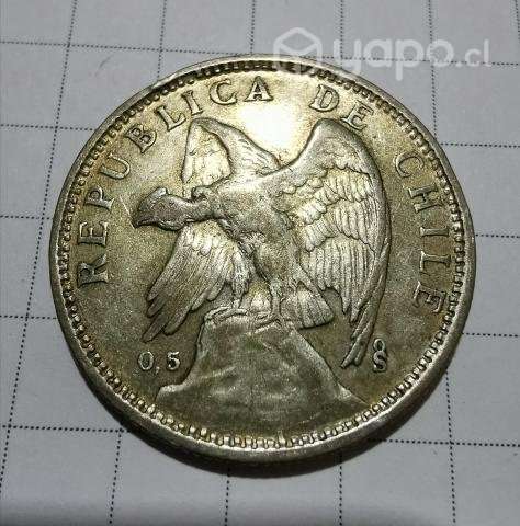 1 peso chileno 1927 de plata - Imagen 2