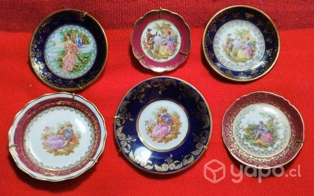Porcelana Limoges platitos decorativos