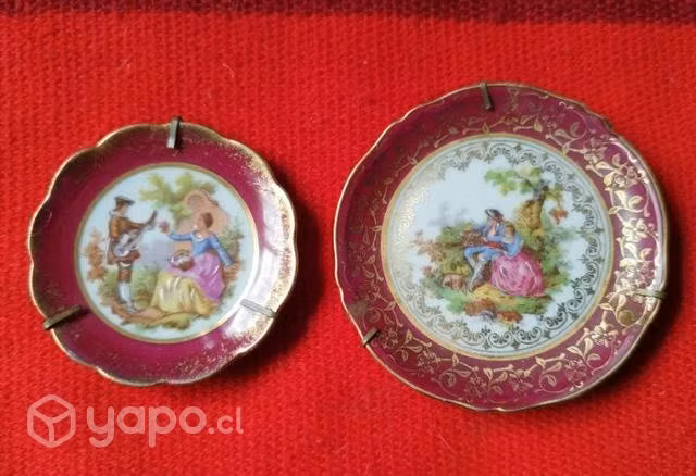 Porcelana Limoges platitos decorativos - Imagen 4