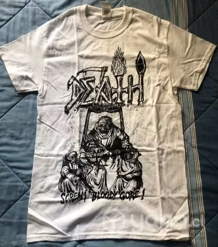 Polera Death - Scream Bloody Gore Line Art