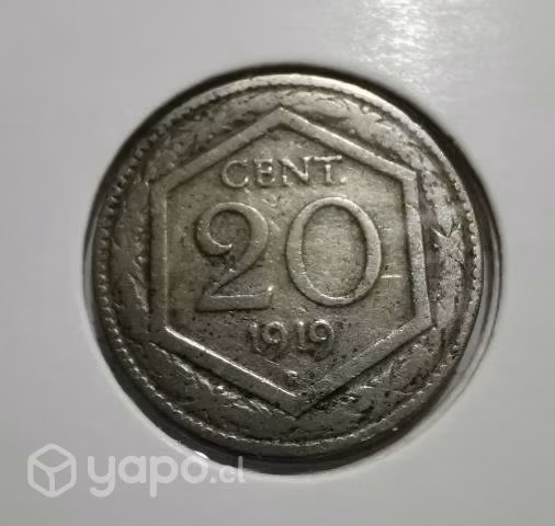 Moneda Reino de Italia 1919 - Imagen 2