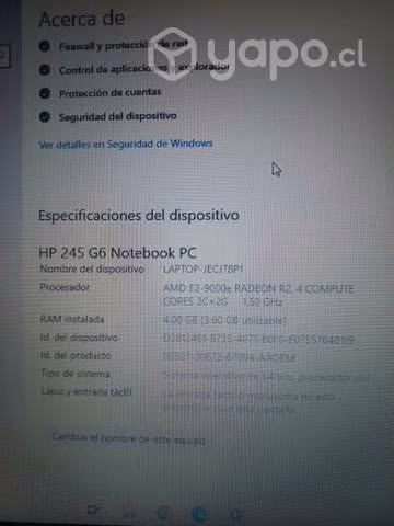 Notebook en venta