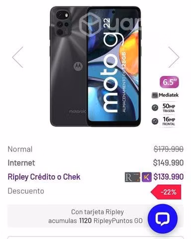 Moto g 22 128 gb