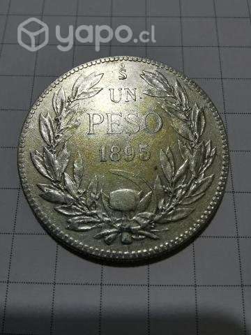 1 Peso de plata Chile 1895 - Imagen 2