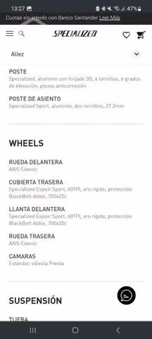SPECIALIZED Allez , TALLA 54 , RUTA