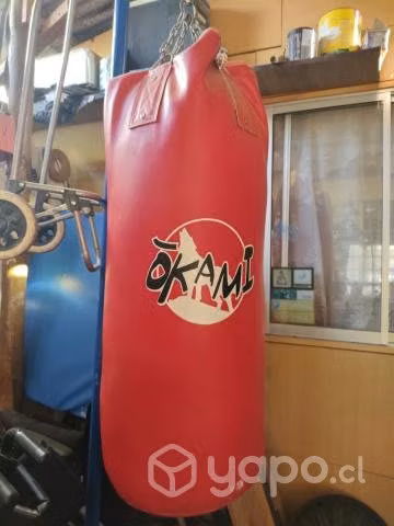 Saco d boxeo okami+guantes Everlast Everfrech12OZ - Imagen 3