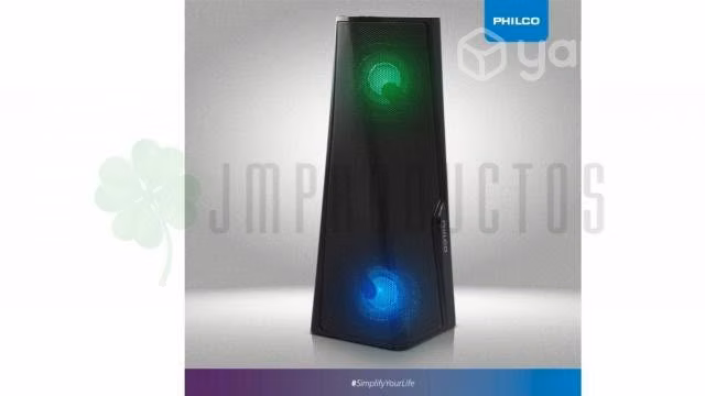 Parlante Philco Portatil Negro Tws Tower Rgb Bluet