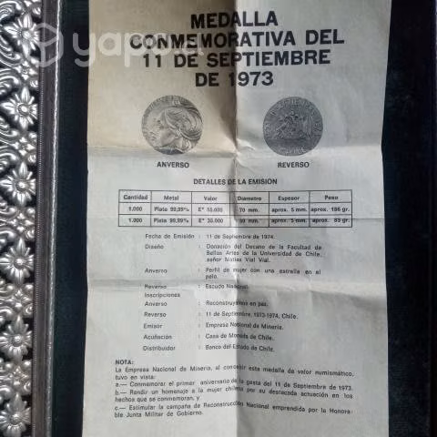 Medalla Reconstruyamos Chile 1973 - Imagen 2