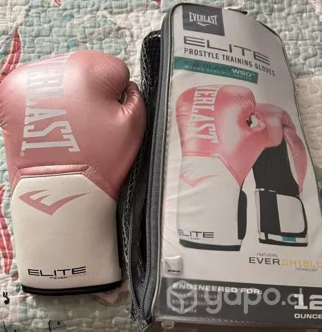 Guantes De Box Everlast Rosados + Hand Wrap