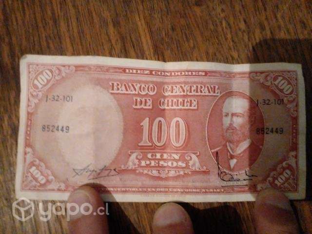 Billete antiguo cien pesos - Imagen 2