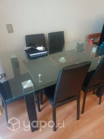 Comedor de vidrio 6 puestos