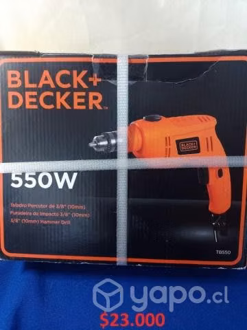 Taladro black&decker 550w 3/8''