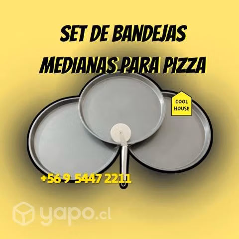Pack de Bandejas Medianas Para Pizza