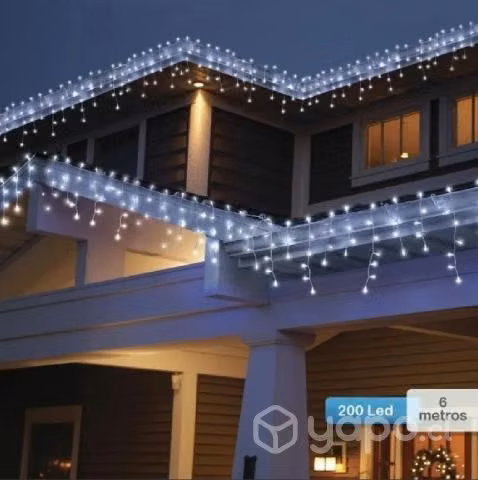 Cascada Guirnalda Cortina 100l Navidad 5m Blanca M