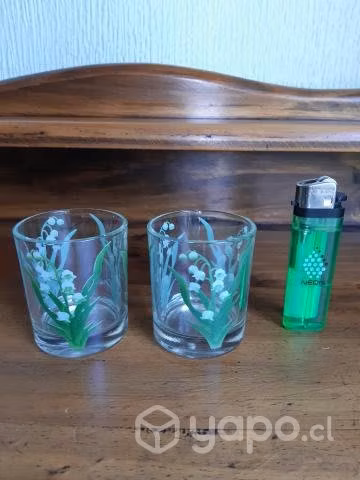 Vasitos antiguos de colección impecables - Imagen 2
