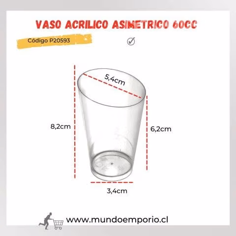 VASO ACRILICO POSTRE 60cc/2oz - Imagen 2