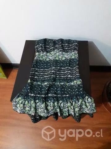 Vestido verde flores