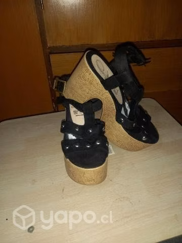 sandalias de dama talla 36 color negro